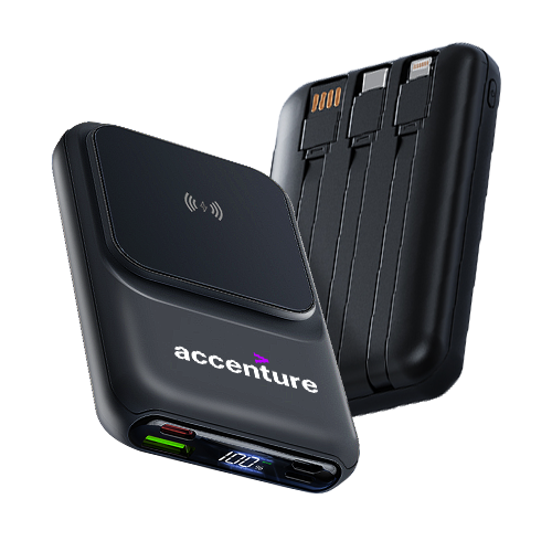 AIRCHARGE Wireless Power Bank with Fast Charge and Build-in Cables AIRCHARGE Wireless Power Bank with Fast Charge and Build-in Cables